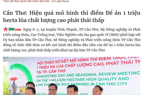 Báo quân đội nhân dân đưa tin